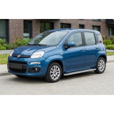 Бокові пороги Maydos V2 (2 шт., Алюміній -2026 нерж) для Fiat Panda 2011-2023 рр