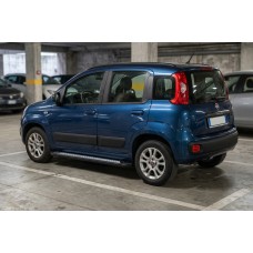 Боковые Подножки Vision New Black (2 шт., Алюминий) для Fiat Panda 2011-2023 гг