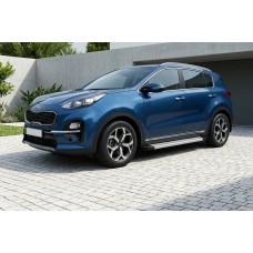 Бокові пороги Maya V2 (2 шт., Алюміній) для Kia Sportage 2021- рр