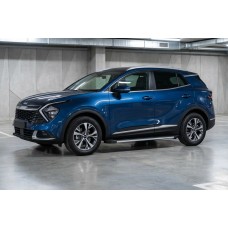 Бокові пороги Maya V1 (2 шт., Алюміній) для Kia Sportage 2021- рр