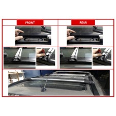 Перемычки на рейлинги под ключ WingBar V1 (2 шт) Серые для Nissan X-trail T31 2007-2014 гг