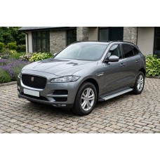 Бокові пороги Maya V2 (2 шт., Алюміній) для Jaguar F-PACE 2016- рр