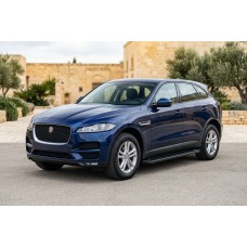 Бокові пороги Allmond Black (2 шт., Алюміній) для Jaguar F-PACE 2016- рр