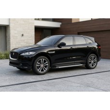 Боковые пороги Allmond Grey (2 шт., алюминий) для Jaguar F-PACE 2016- гг