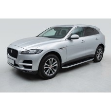 Бокові пороги Tayga Grey (2 шт., Алюміній) для Jaguar F-PACE 2016- рр
