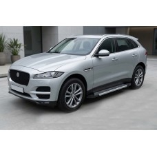 Боковые Подножки Vision New Grey (2 шт., Алюминий) для Jaguar F-PACE 2016- гг