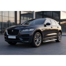 Бокові пороги Mevsim Grey (2 шт., Алюміній) для Jaguar F-PACE 2016- рр