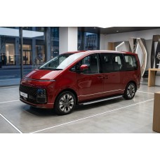 Бокові пороги Fullmond (2 шт., Алюміній) для Hyundai Staria 2021- рр