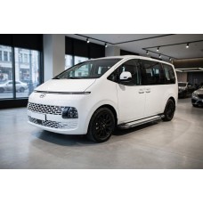 Бокові пороги Rainbow (2 шт., Алюміній) для Hyundai Staria 2021- рр