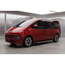 Бокові пороги Bosphorus Grey (2 шт., Алюміній) для Hyundai Staria 2021- рр
