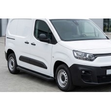 Бокові пороги Allmond Black (2 шт., алюміній) Довга база для Toyota Proace City 2016- рр