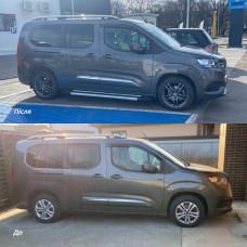 Бокові пороги RedLine V1 (2 шт., алюміній) Коротка база для Toyota Proace City