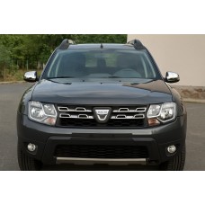 Накладки на Зеркала Вариант 1 (2 шт, ABS) хромированный пластик для Dacia Duster 2008-2018 гг
