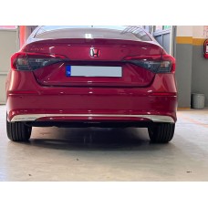 Накладка на задній бампер (Sedan, нерж) для Honda Civic Sedan 2021- рр