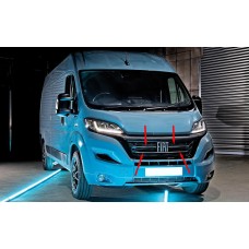 Накладки на решетку радиатора 2022-2025 (3 шт, нержавейка) для Fiat Ducato