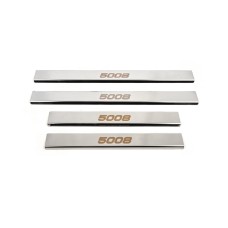Накладки на пороги Carmos (4 шт, нерж) для Peugeot 5008 2016-2023 рр