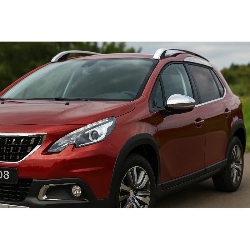 Накладки на дзеркала 2016-2019 (2 шт, нерж) Carmos - Турецька сталь для Peugeot -2019 рр Накладки на дзеркала 2016-2019 (2 шт, нерж) Carmos - Турецька сталь для Peugeot -2019 рр