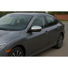 Накладка на дзеркала (2 шт, нерж.) для Honda Civic Sedan 2021- рр