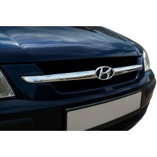 Накладки на решітку радіатора (2 част., Нерж.) для Hyundai Getz 2002- рр