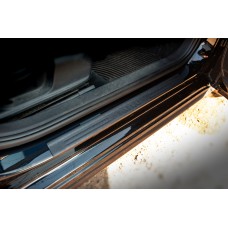 Накладки на пороги DDU (4 шт, пластик) для Volkswagen Passat B7 2012-2015рр