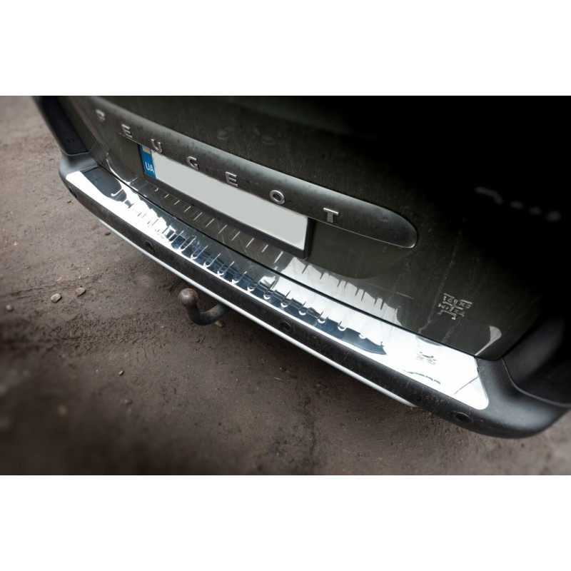 Накладки на задній бампер Carmos V2 (нерж.) для Peugeot Partner Tepee 2008-2018 рр