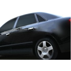 Нижні молдинги скла (6 шт., нерж) для Ауди A4 B7 2004-2008 рр