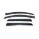 Ветровики с хромом (4 шт, Niken) для Nissan Qashqai 2007-2010 гг