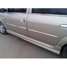Бокові пороги (під фарбування) для Renault Logan I 2005-2008 рр