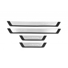 Накладки на пороги Flexill (4шт, нерж) Sport для Renault Sandero 2013-2022 рр