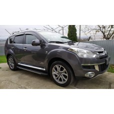 Бокові пороги Bosphorus Grey (2 шт., алюміній) Довга база для Fiat Doblo III 2023- рр