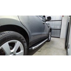 Бокові пороги Fullmond (2 шт, алюм.) для Hyundai Santa Fe 2 2006-2012 рр