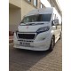 Передня накладка 2014-2025 (вузька з LED, під фарбування) для Fiat Ducato рр