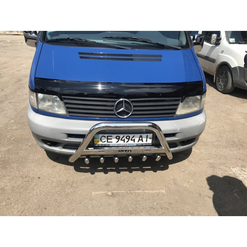 Кенгурятник WT003/4 (нерж.) без напису, 51мм для Mercedes Vito W638 1996-2003 рр