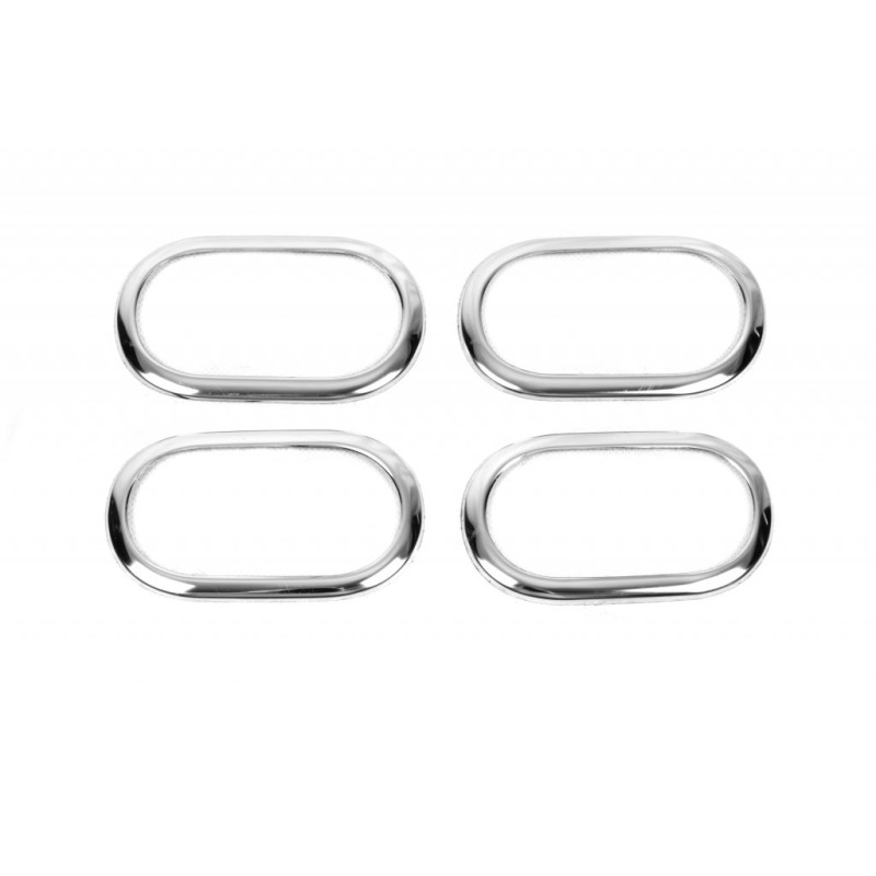 Накладки на внутрішні ручки OmsaLine (4 шт., нерж.) для Renault Scenic/Grand 2003-2009 рр