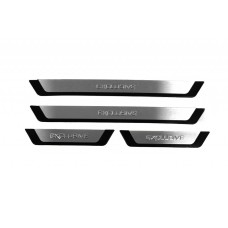Накладки на пороги Flexill (4 шт, нерж) Exclusive для BMW 1 серия F20/21 2011-2019 гг