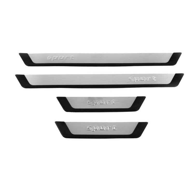 Накладки на пороги Flexill (4шт, нерж) Sport для Citroen C-4 Picasso 2013-2022 рр