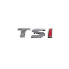 Напис TSI (косою шрифт) TS - хром, I - червона для Volkswagen Golf 7/E-Golf