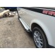 Боковые пороги Allmond Grey (2 шт, алюм) Длинная база для Volkswagen T5 Transporter 2003-2010 гг