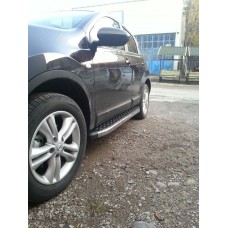 Бокові пороги BlackLine (2 шт, алюміній) для Nissan Qashqai 2007-2010 рр