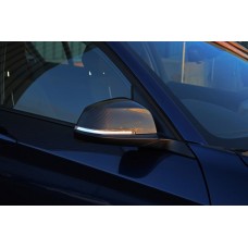 Накладки на дзеркала (2 шт, натуральний карбон) для BMW 1 серія F20/21 2011-2019 рр