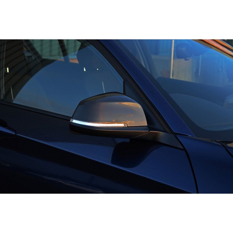 Накладки на дзеркала (2 шт, натуральний карбон) для BMW 1 серія F20/21 2011-2019 рр
