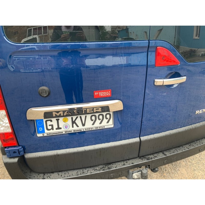 Планка над номером (нерж.) для Renault Master 2011-2023 рр