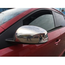 Накладки на дзеркала (2 шт, нерж.) Carmos - Турецька сталь для Renault Fluence 2009-2016 рр