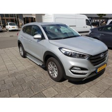 Бокові пороги Allmond Grey (2 шт., алюміній) для Hyundai Tucson TL 2016-2021рр