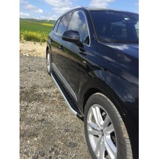 Бокові пороги Fullmond (2 шт., Алюміній) для Ауди Q7 2015- рр
