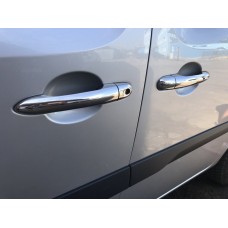 Накладки на ручки (нерж) 3 шт, Carmos - Турецька сталь для Renault Kangoo 2008-2020 рр