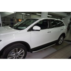 Бокові пороги Fullmond (2 шт, алюм.) для Mazda CX-9 2007-2016рр