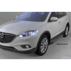 Бокові пороги Sunrise (2 шт., Алюміній) для Mazda CX-9 2007-2016рр