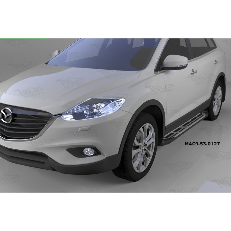 Боковые пороги Sunrise (2 шт., алюминий) для Mazda CX-9 2007-2016 гг