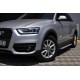 Бокові пороги Allmond Grey (2 шт., алюміній) для Ауди Q5 2008-2017 рр